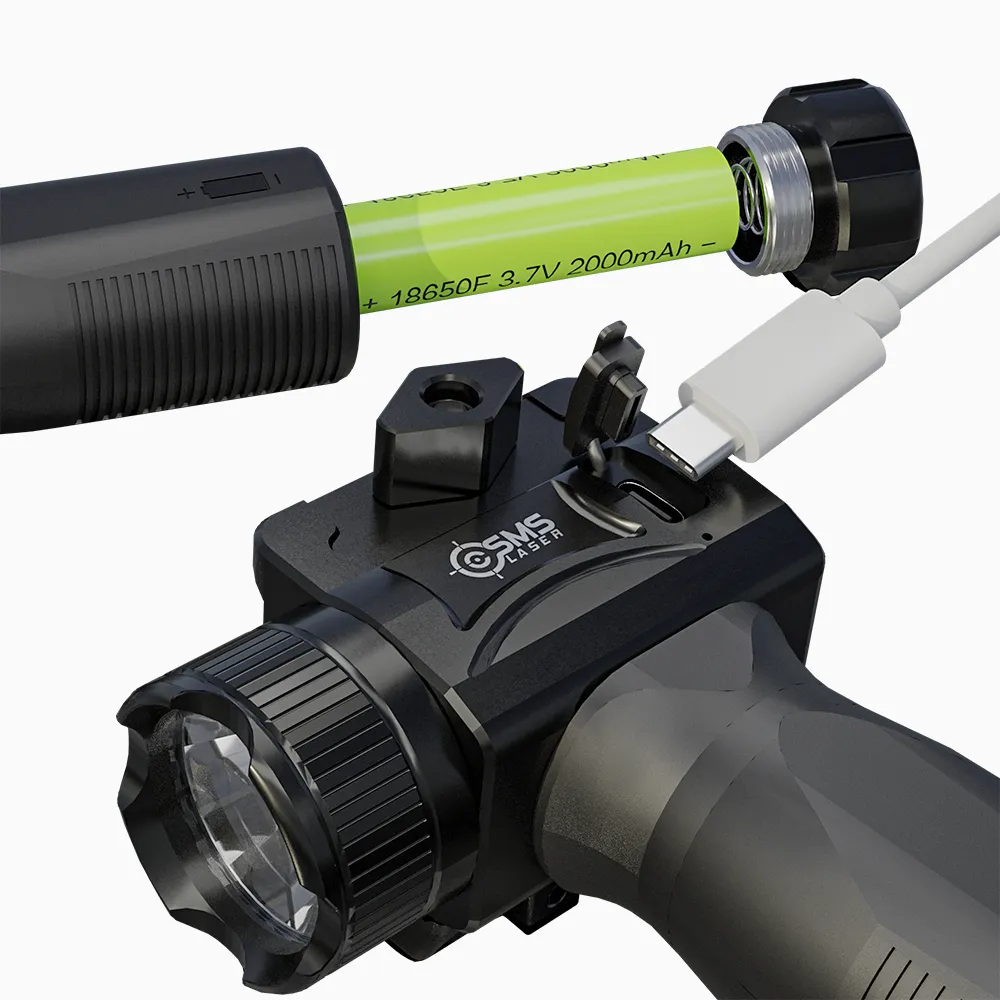 Rifle Vertical Foregrip Grip + 2000 lumens & Green laser Combo - SMSlaser